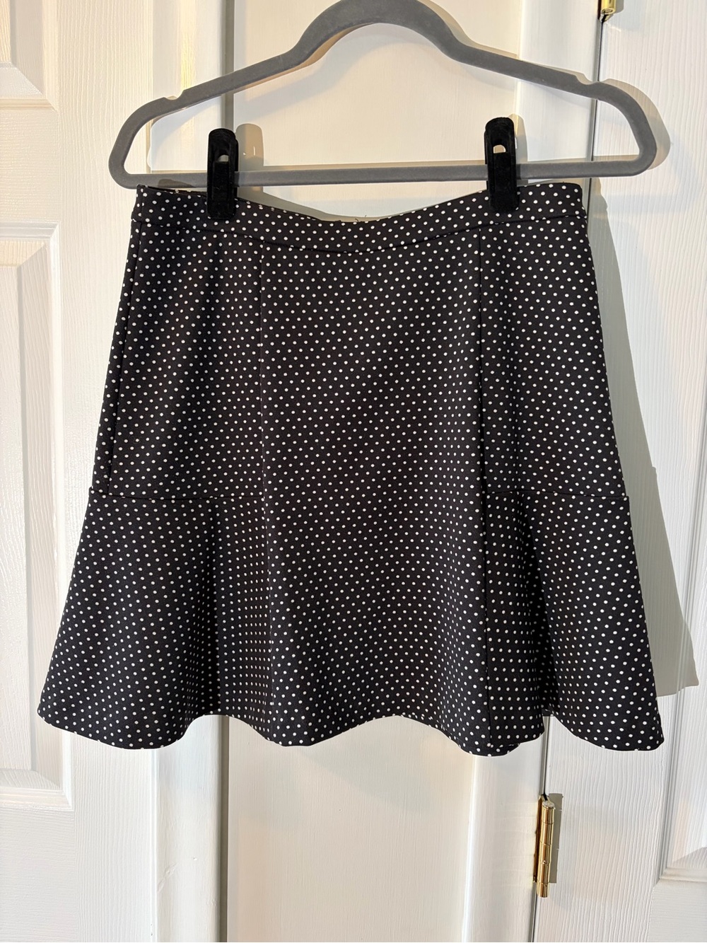 Michael Kors Polka Dot Mini A-Line Skirt - Black with White Dots